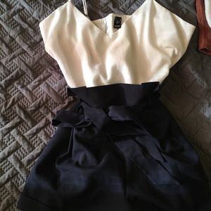 White & Blue Windsor Romper